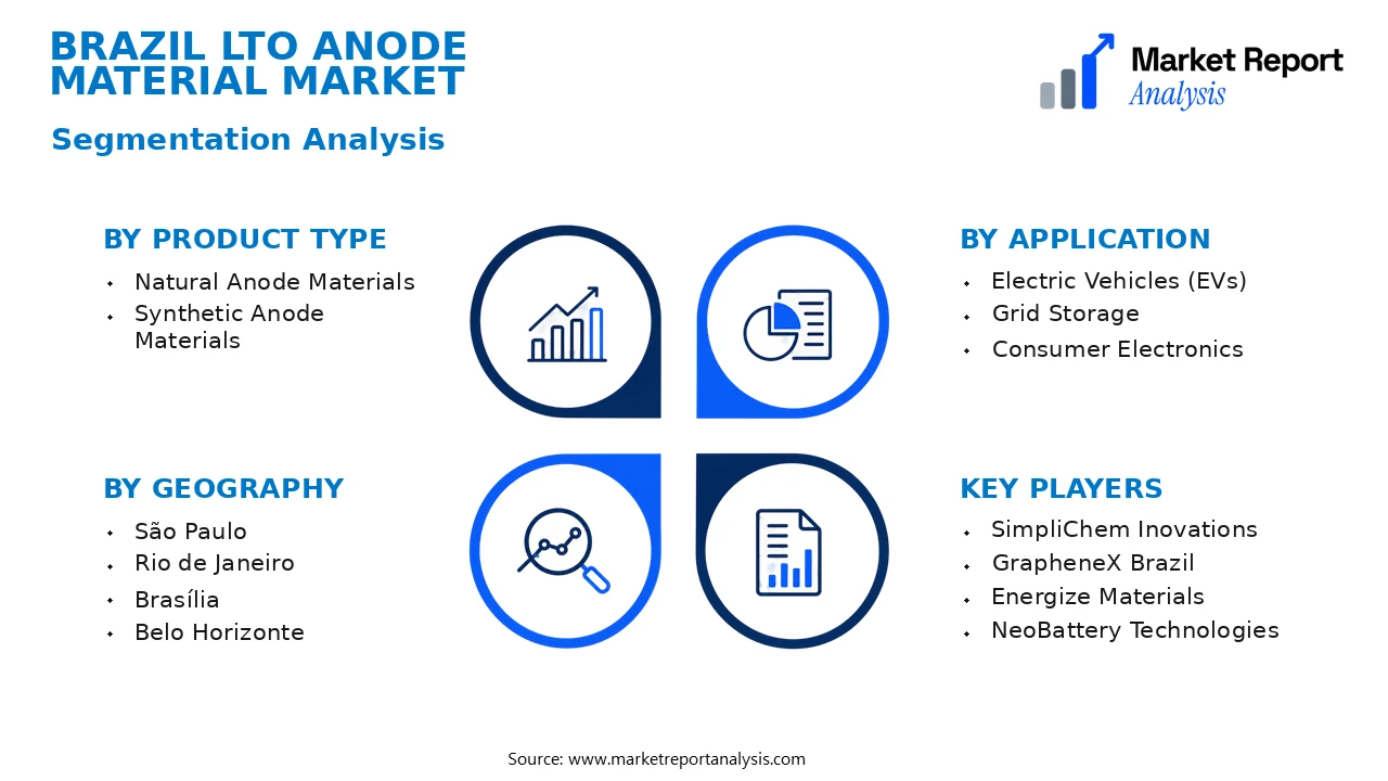 Brazil Lto Anode Material Market Segments and Segmentation Analysis Brazil Lto Anode Material Market Segments and Segmentation Analysis