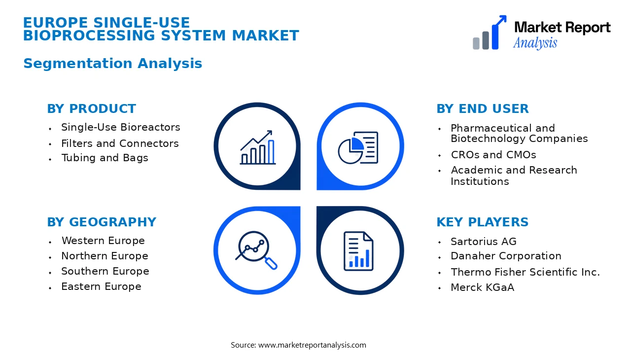 Europe Single-Use Bioprocessing System Market Segments and Segmentation Analysis Europe Single-Use Bioprocessing System Market Segments and Segmentation Analysis