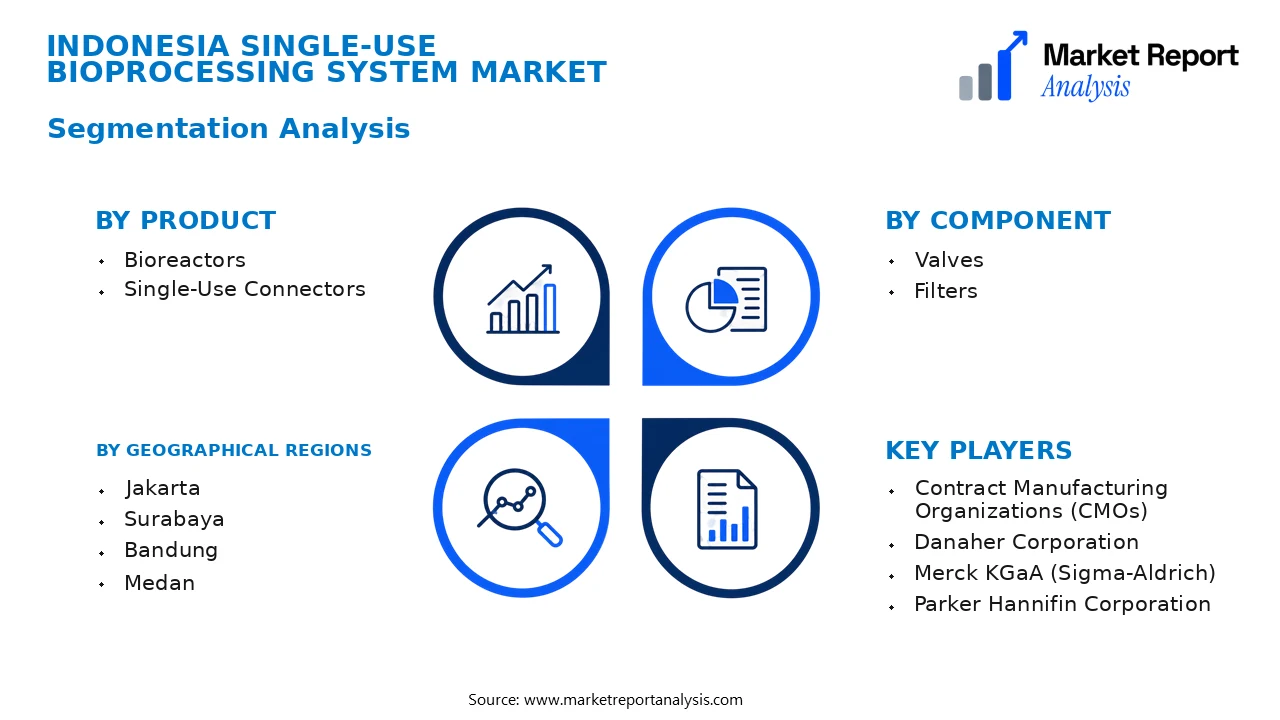 Indonesia Single-Use Bioprocessing System Market Segments and Segmentation Analysis Indonesia Single-Use Bioprocessing System Market Segments and Segmentation Analysis