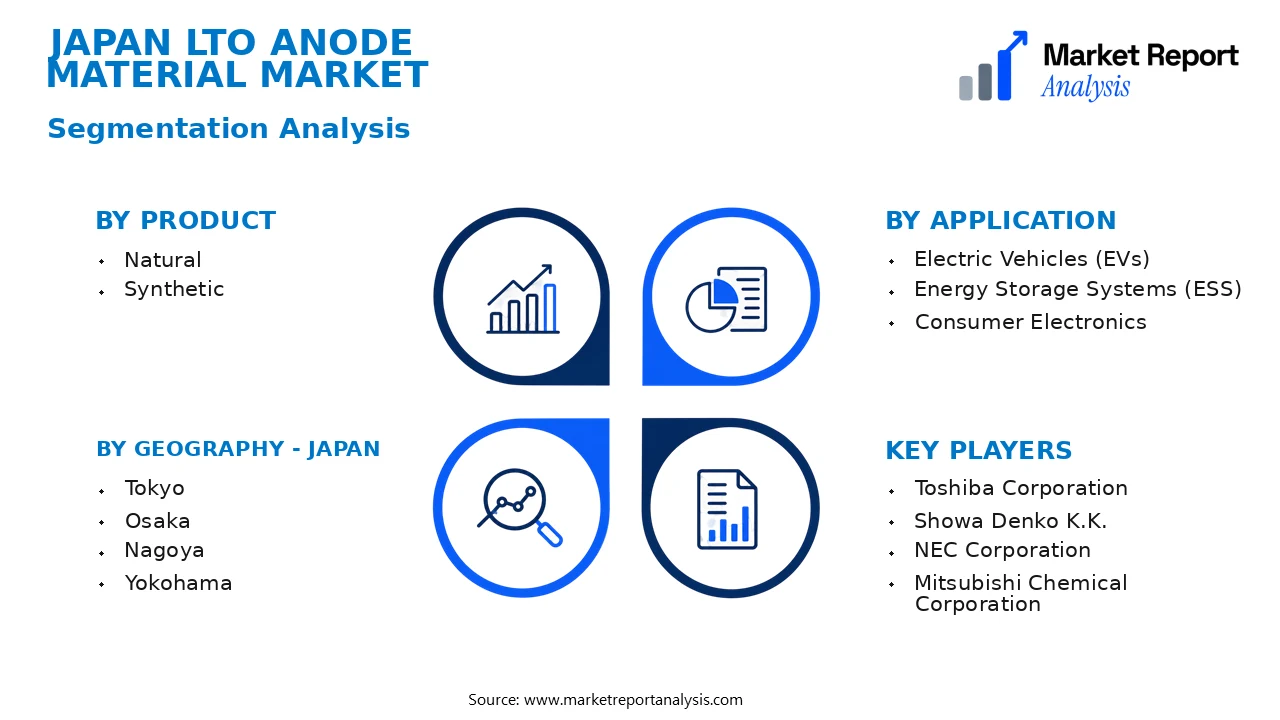 Japan Lto Anode Material Market Segments and Segmentation Analysis Japan Lto Anode Material Market Segments and Segmentation Analysis
