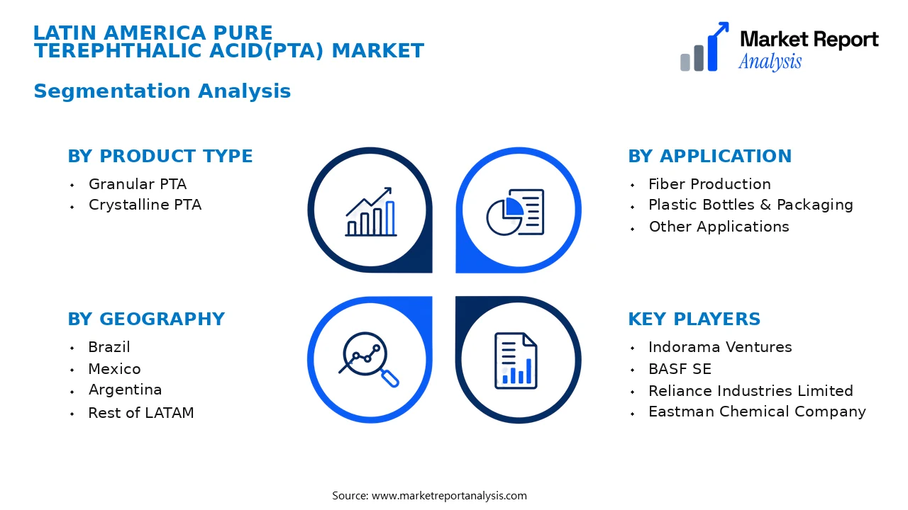 Latin America Pure Terephthalic Acid(Pta) Market Segments and Segmentation Analysis Latin America Pure Terephthalic Acid(Pta) Market Segments and Segmentation Analysis