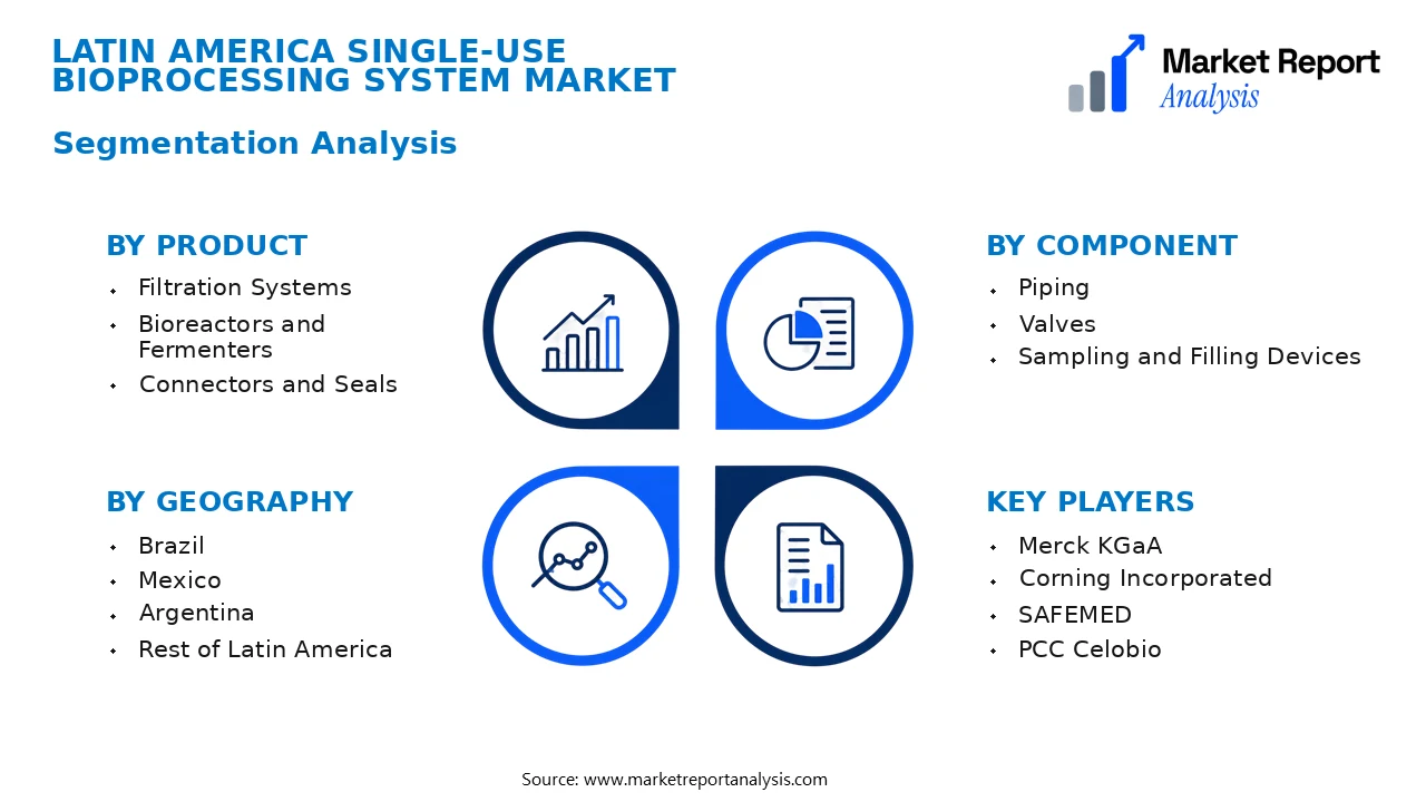 Latin America Single-Use Bioprocessing System Market Segments and Segmentation Analysis Latin America Single-Use Bioprocessing System Market Segments and Segmentation Analysis